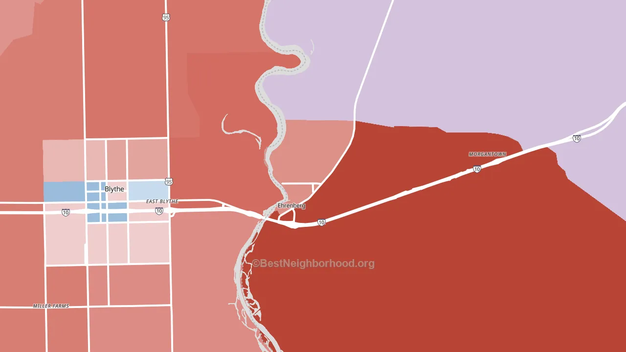 85334, AZ block-group political-lean map