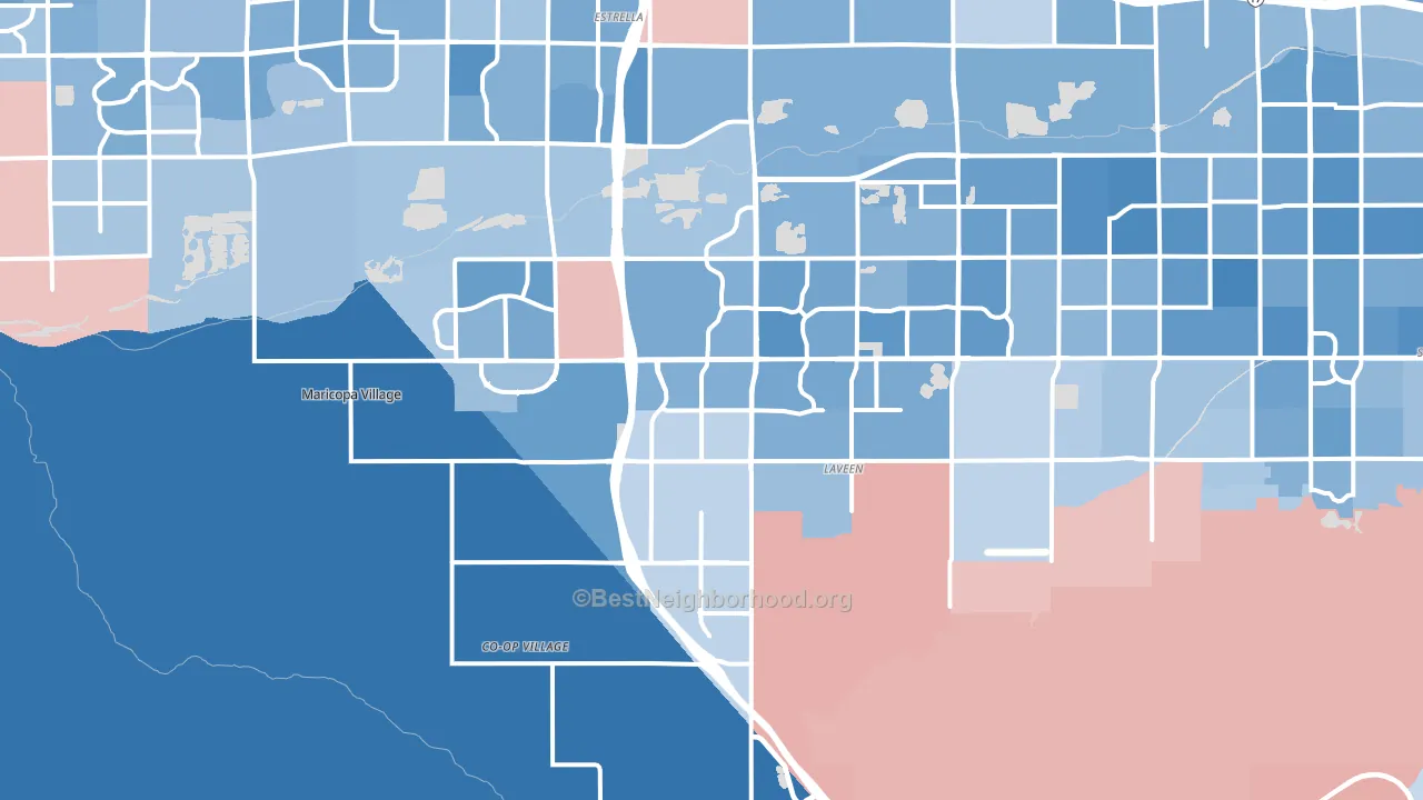 85339, AZ block-group political-lean map