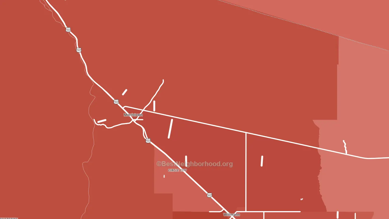 85342, AZ block-group political-lean map