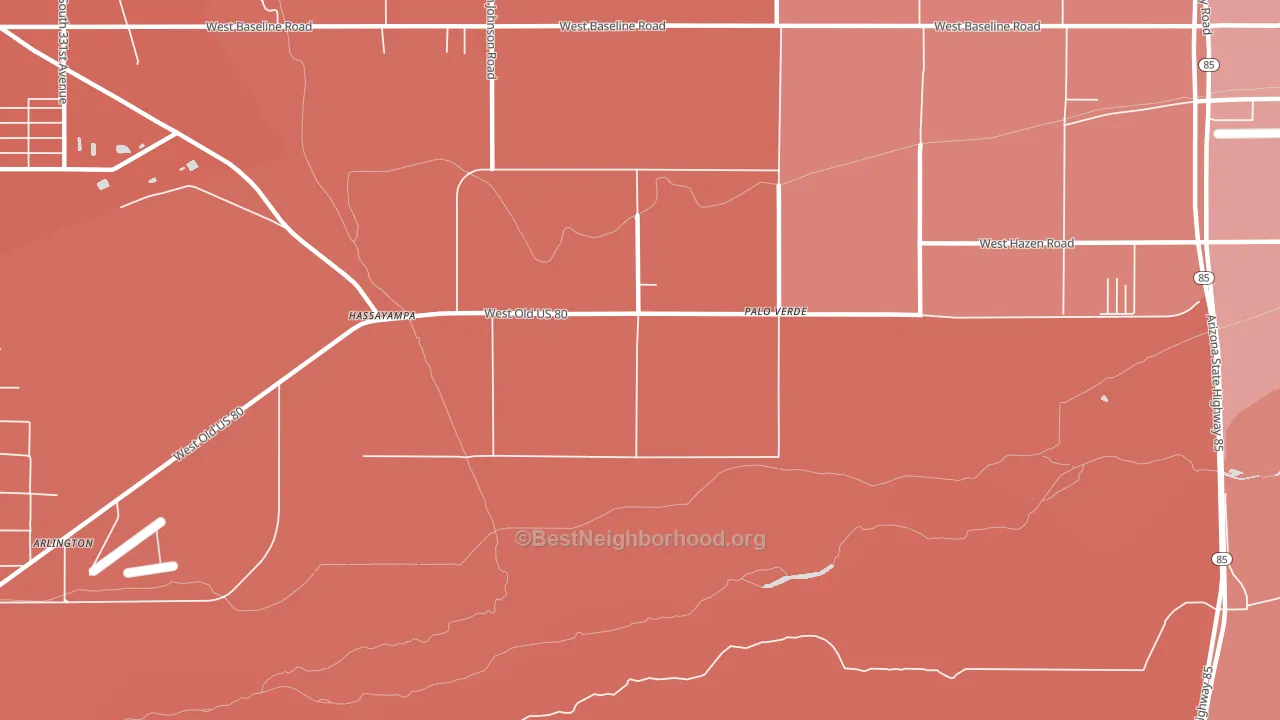 85343, AZ block-group political-lean map