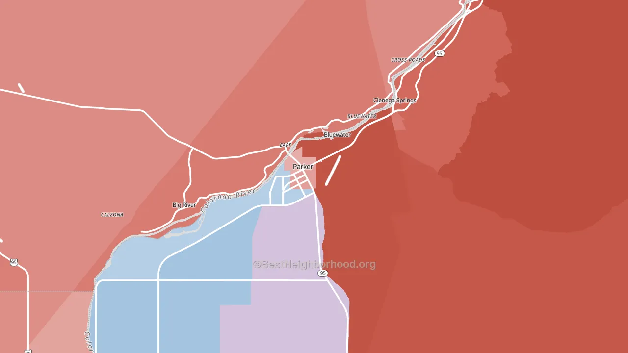 85344, AZ block-group political-lean map