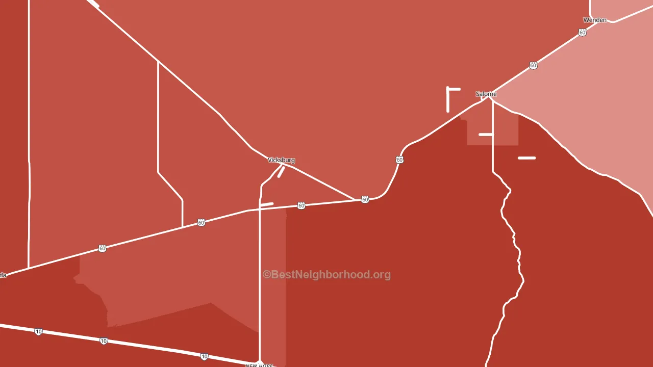 85348, AZ block-group political-lean map