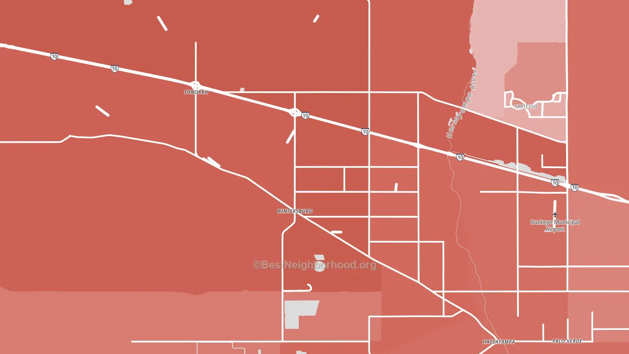 85354, AZ block-group political-lean map