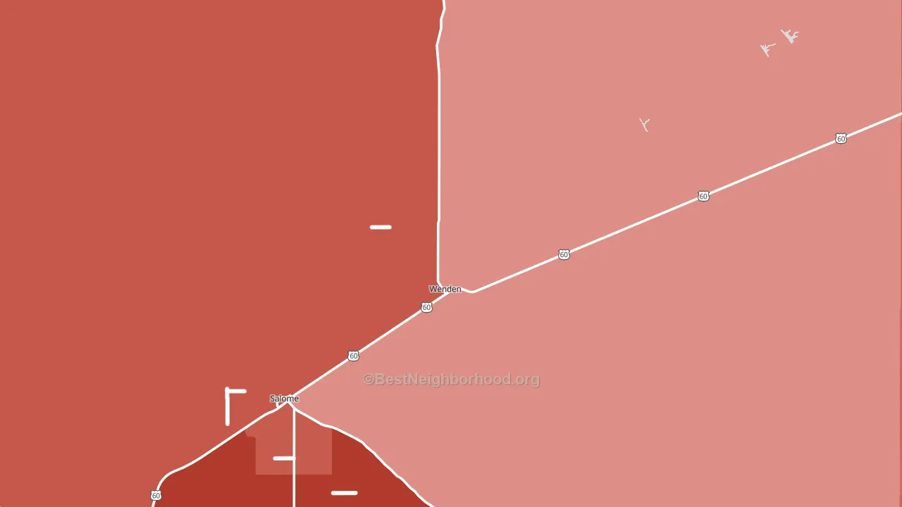 85357, AZ block-group political-lean map