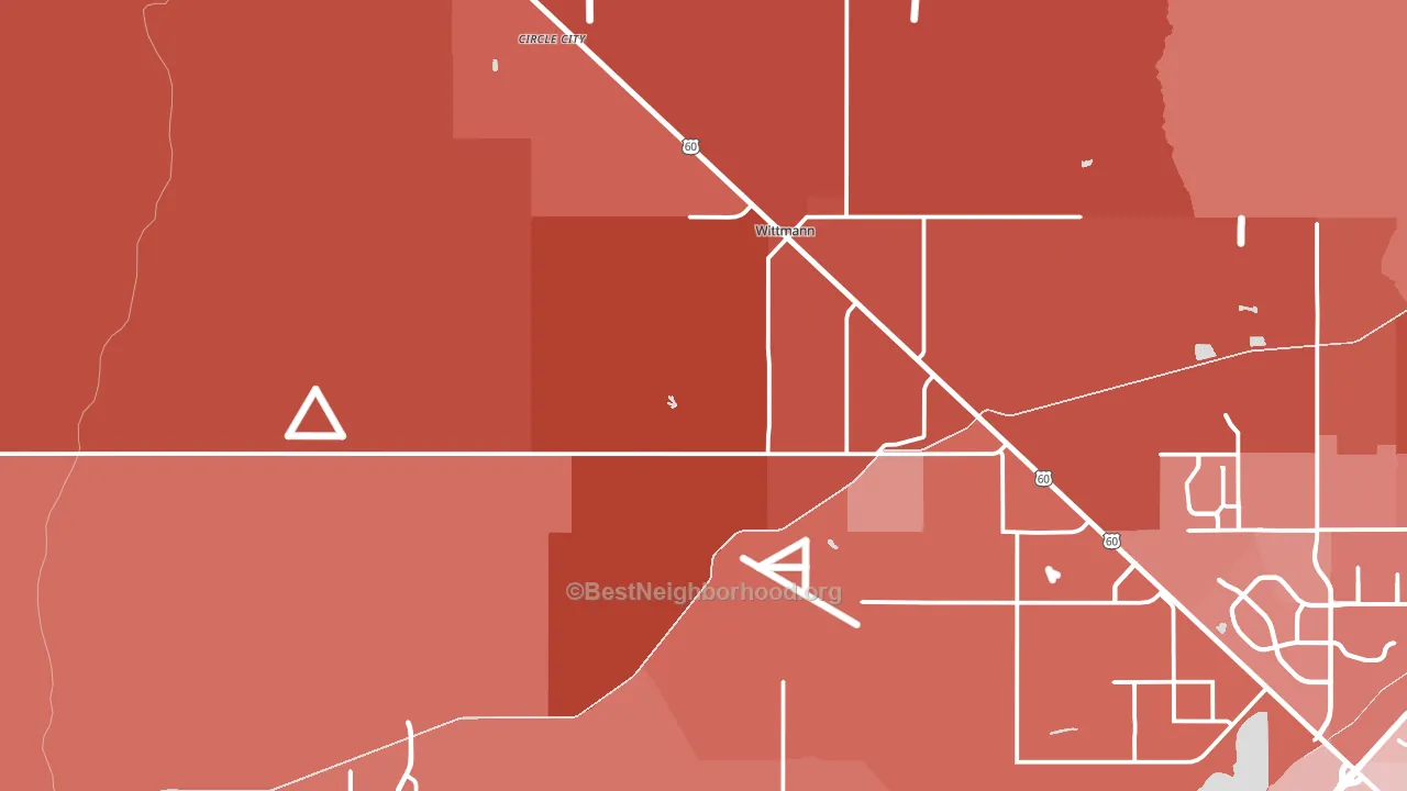 85361, AZ block-group political-lean map