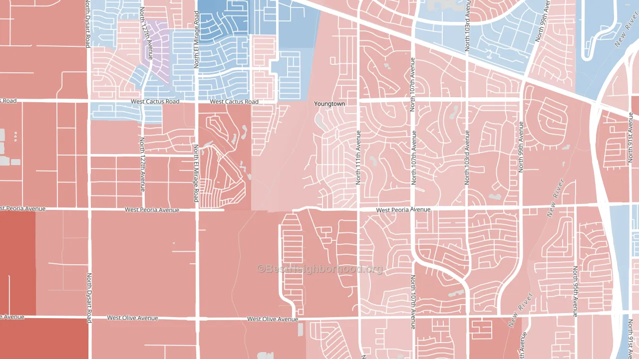 85363, AZ block-group political-lean map