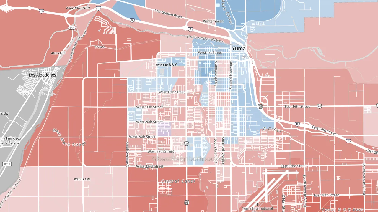 85364, AZ block-group political-lean map