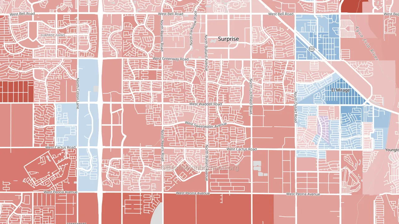 85379, AZ block-group political-lean map