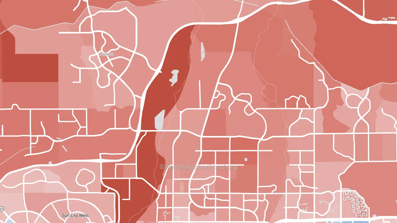 85383, AZ block-group political-lean map