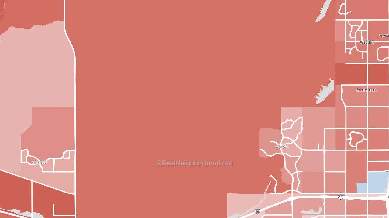 85396, AZ block-group political-lean map