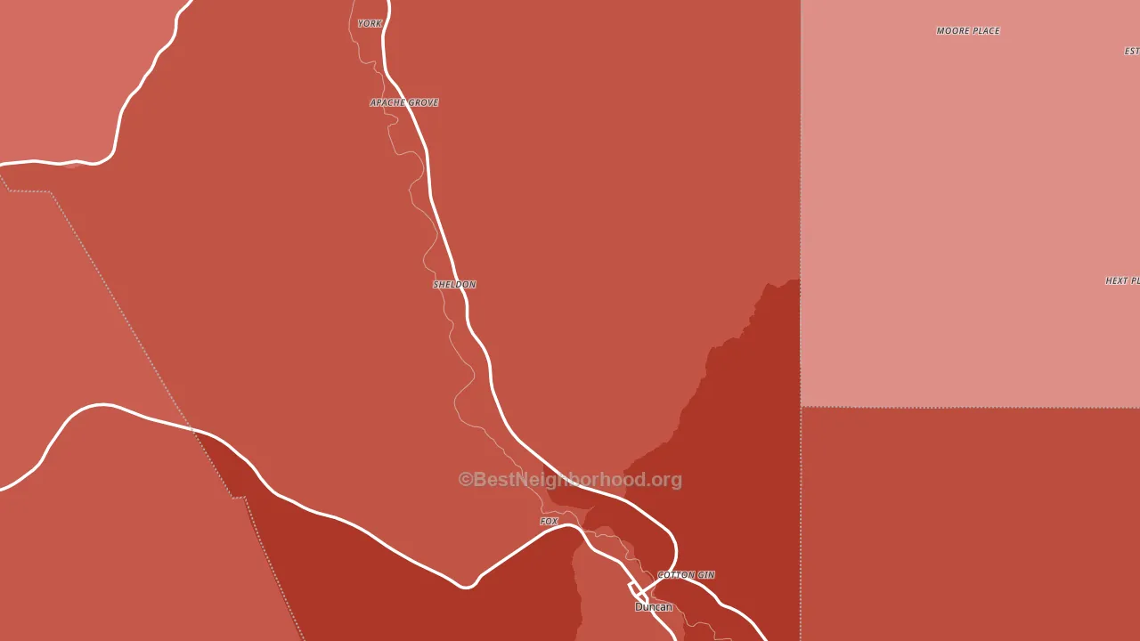85534, AZ block-group political-lean map