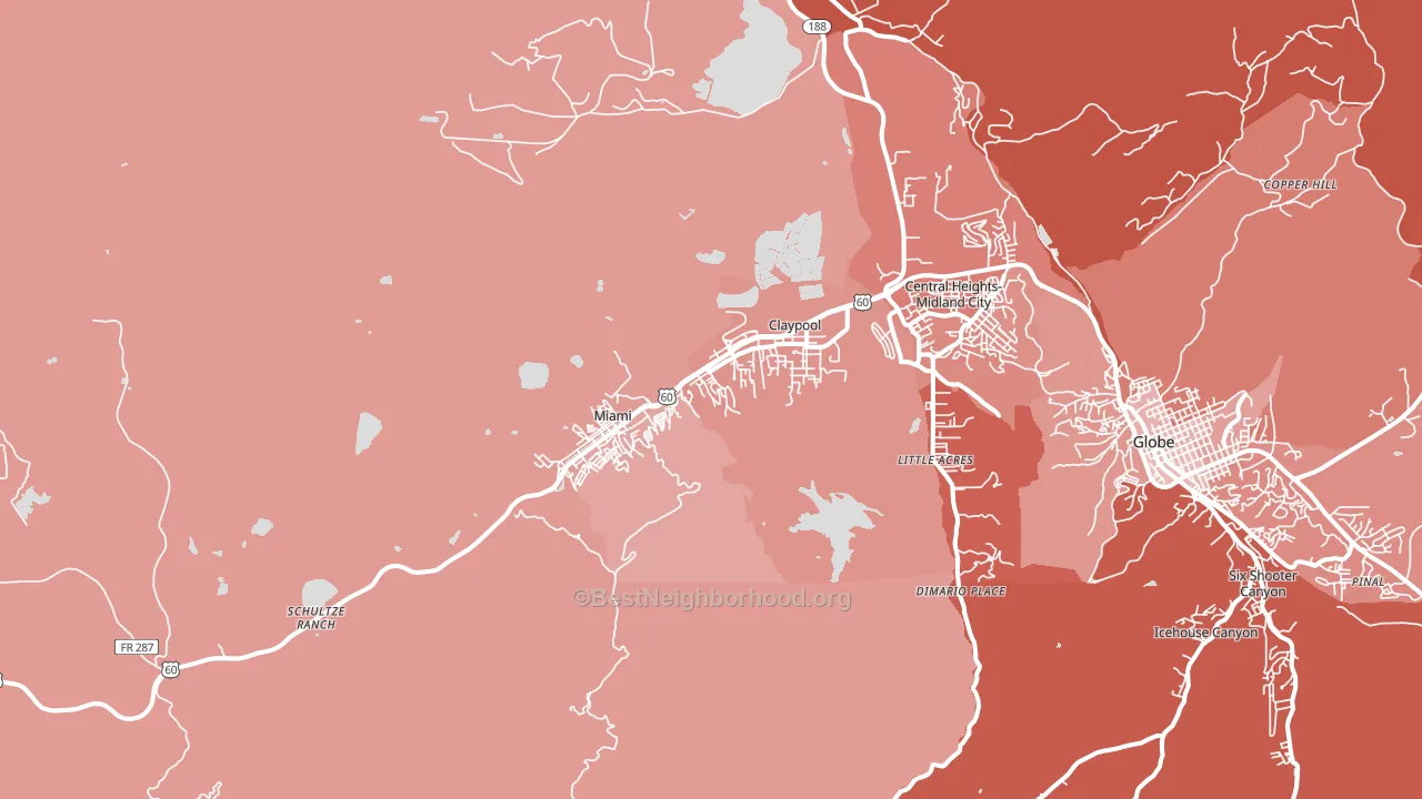 85539, AZ block-group political-lean map