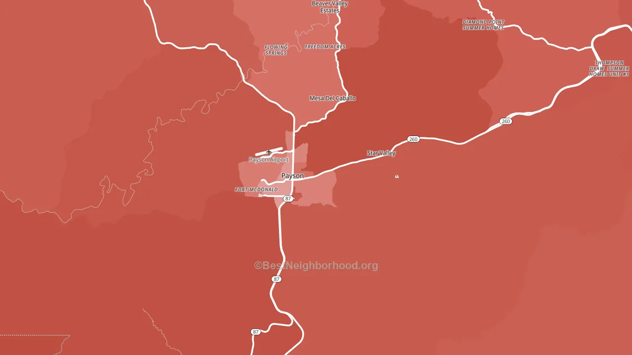 85541, AZ block-group political-lean map