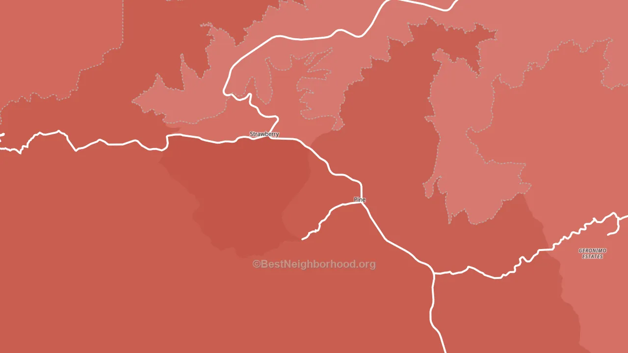 85544, AZ block-group political-lean map