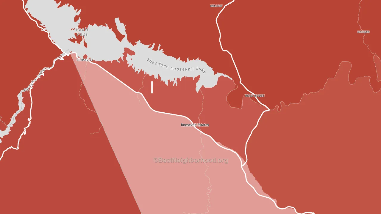 85545, AZ block-group political-lean map
