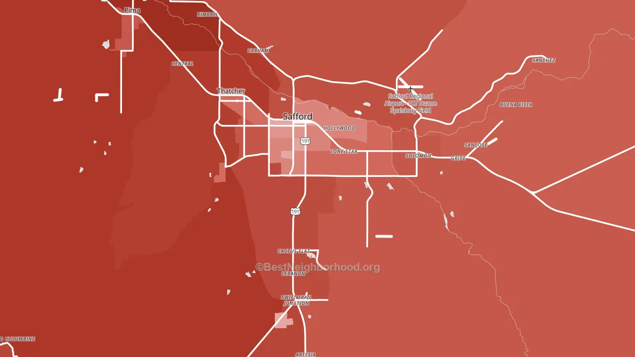 85546, AZ block-group political-lean map