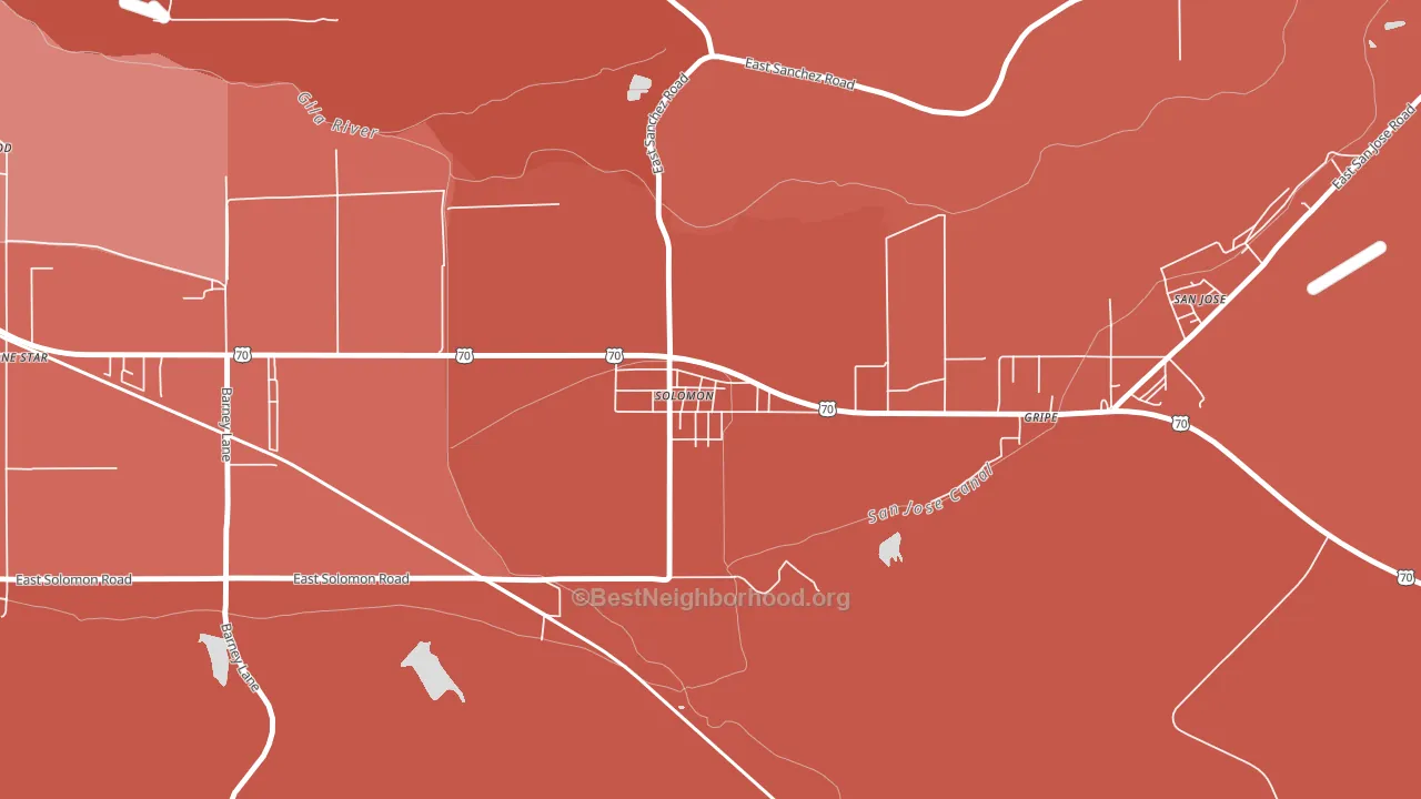 85551, AZ block-group political-lean map