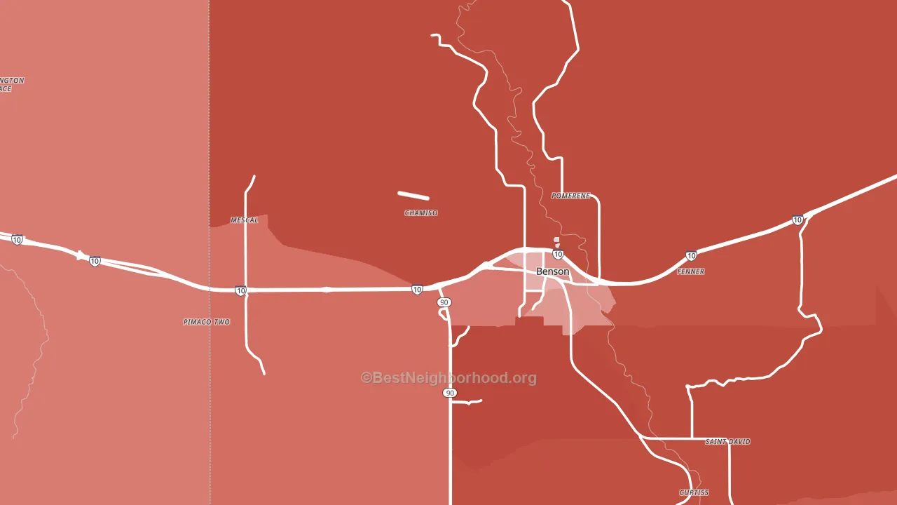 85602, AZ block-group political-lean map