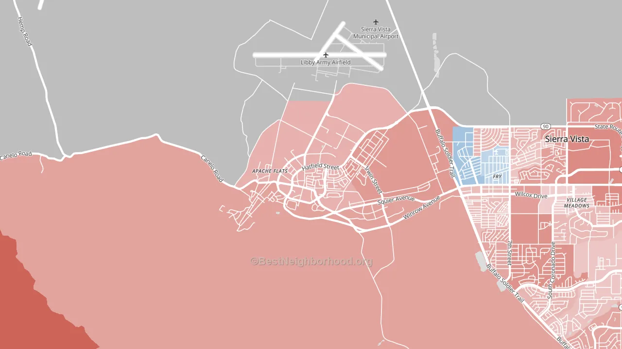 85613, AZ block-group political-lean map