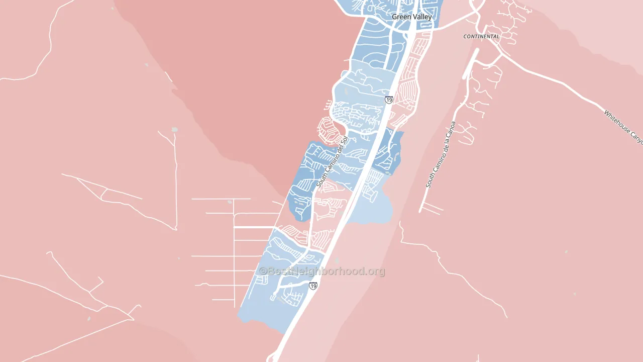 85622, AZ block-group political-lean map