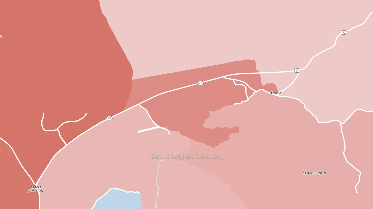 85623, AZ block-group political-lean map