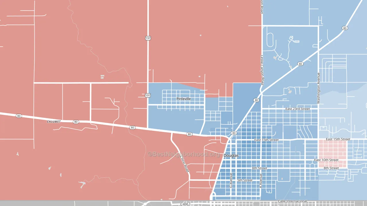 85626, AZ block-group political-lean map