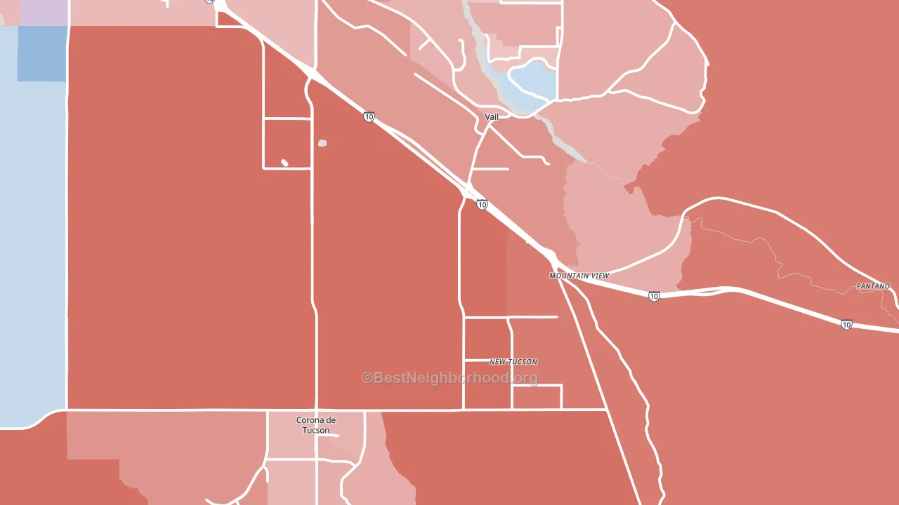 85641, AZ block-group political-lean map