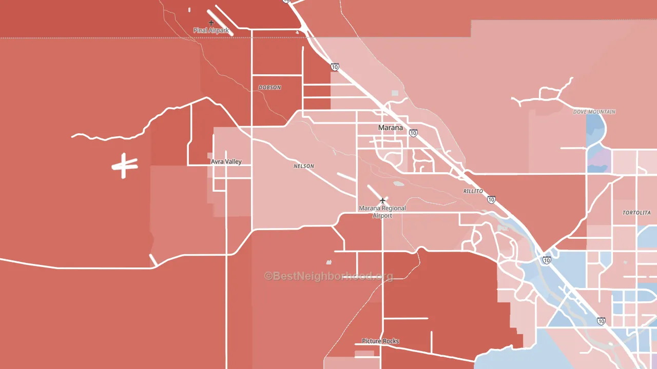 85653, AZ block-group political-lean map