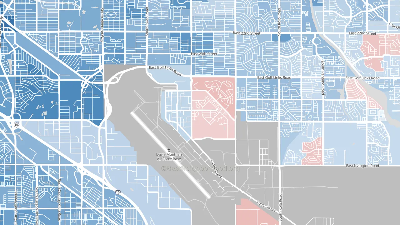 85707, AZ block-group political-lean map