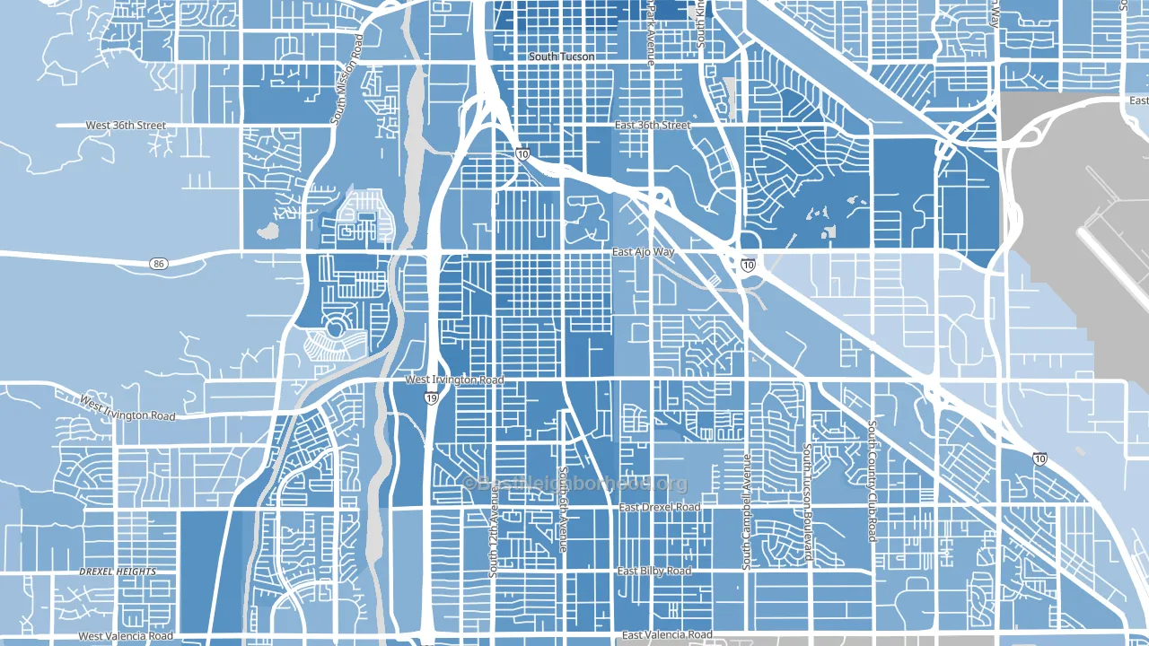 85714, AZ block-group political-lean map