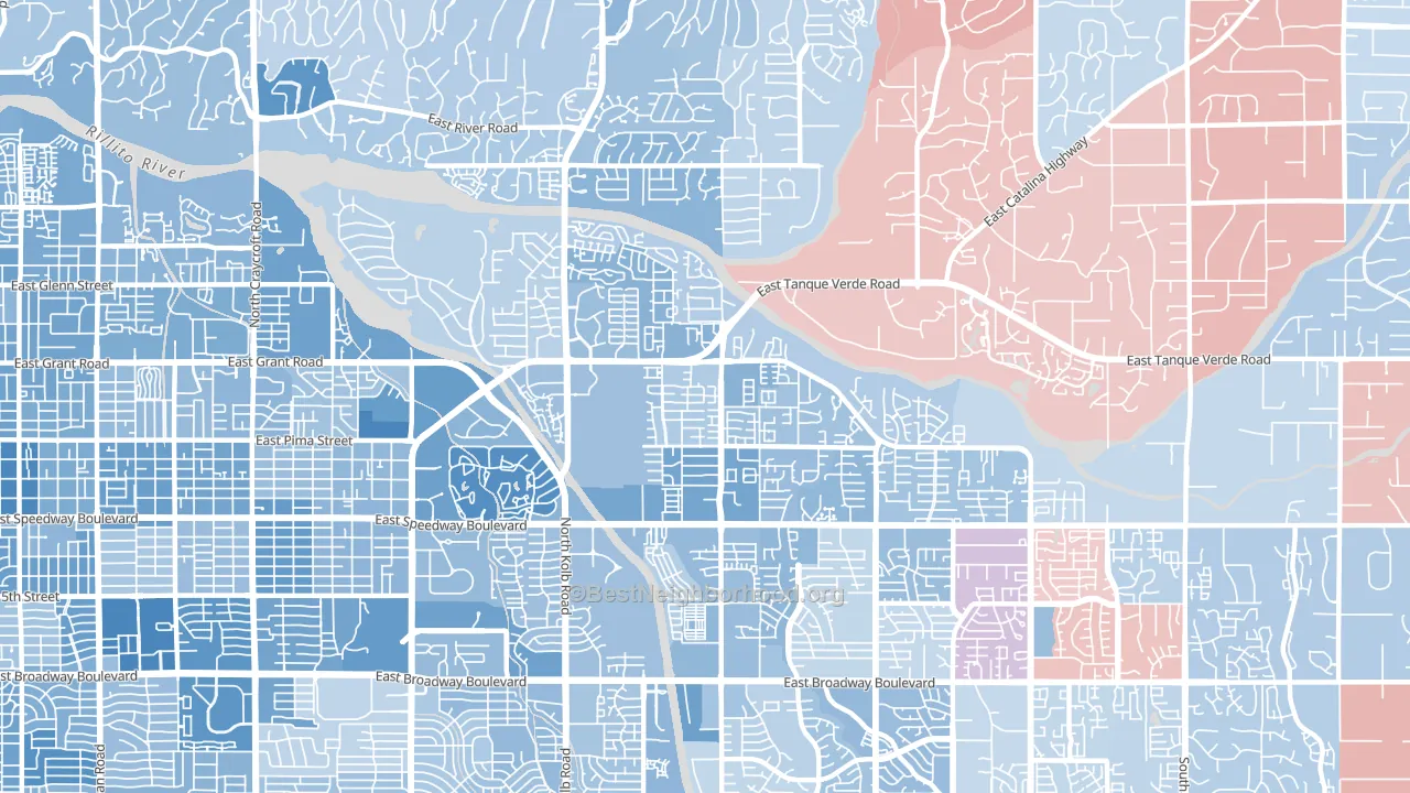85715, AZ block-group political-lean map
