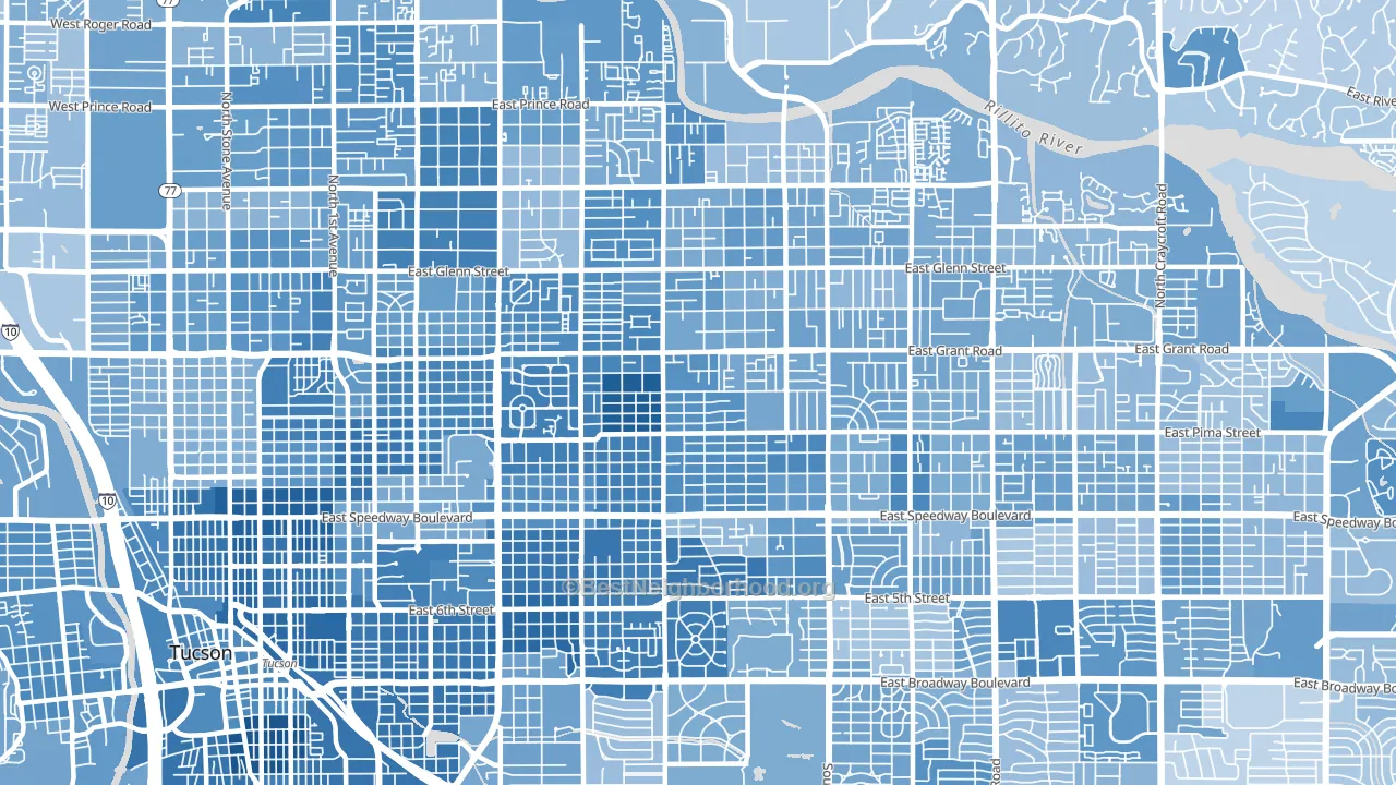 85716, AZ block-group political-lean map