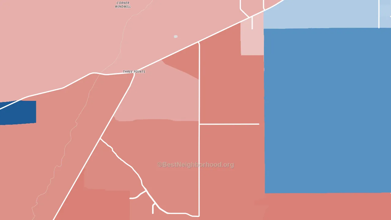 85736, AZ block-group political-lean map