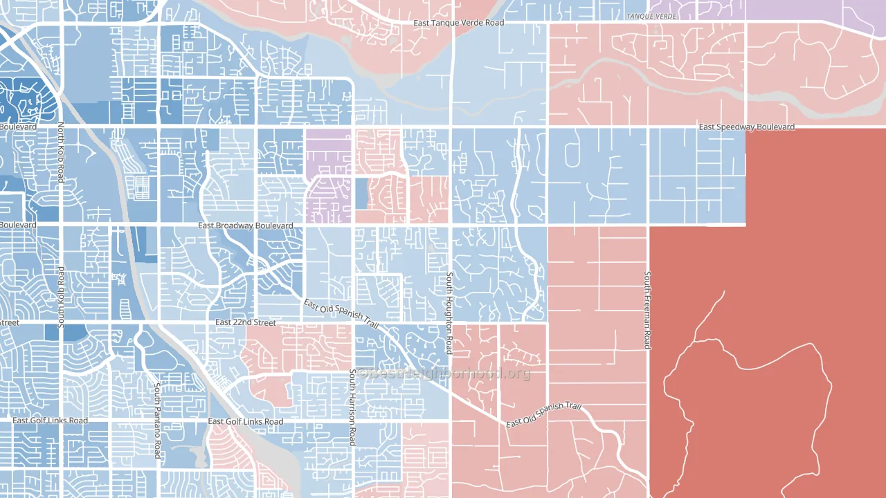 85748, AZ block-group political-lean map