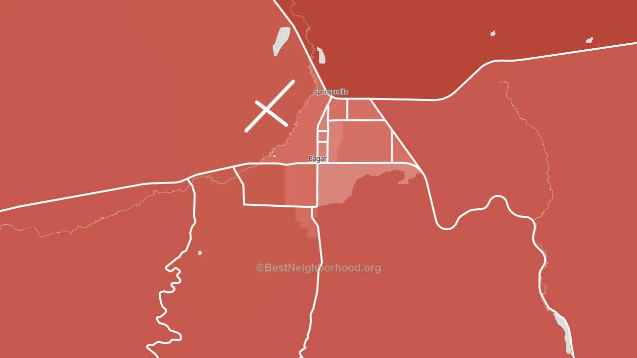 85925, AZ block-group political-lean map