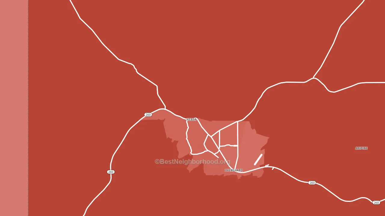 85928, AZ block-group political-lean map
