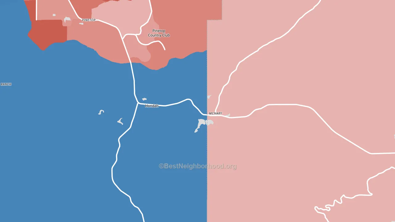 85930, AZ block-group political-lean map