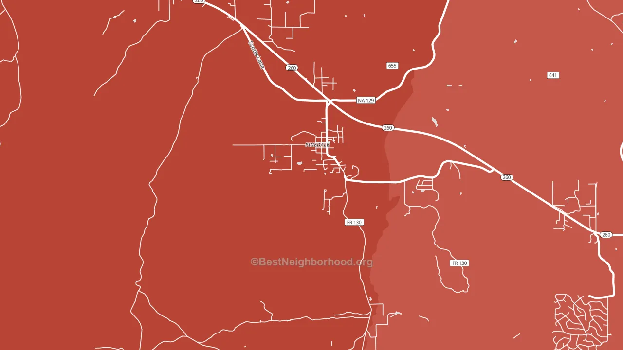 85934, AZ block-group political-lean map