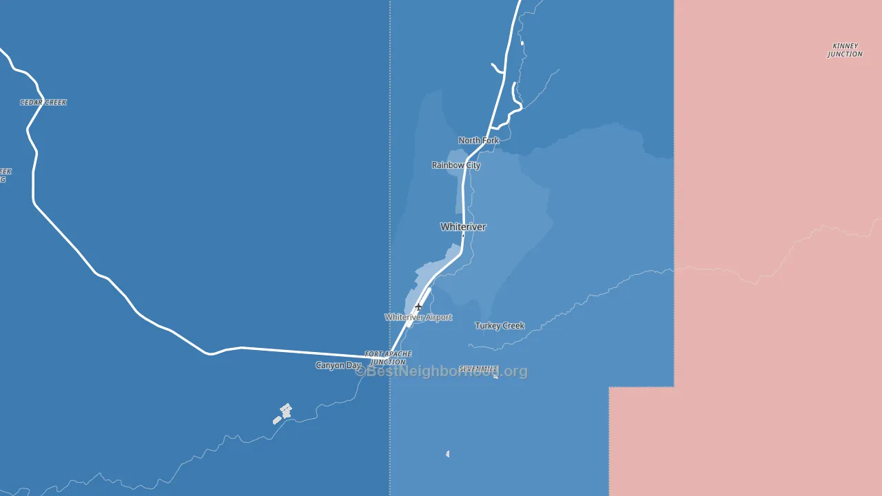 85941, AZ block-group political-lean map