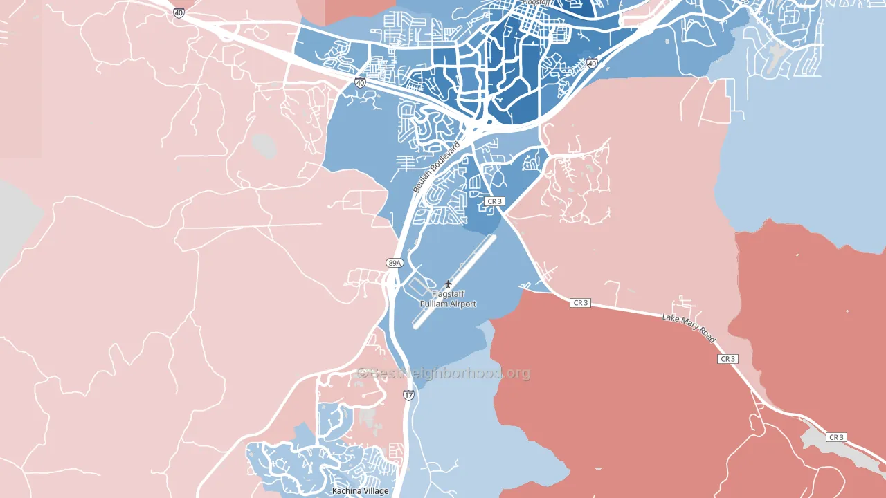 86005, AZ block-group political-lean map