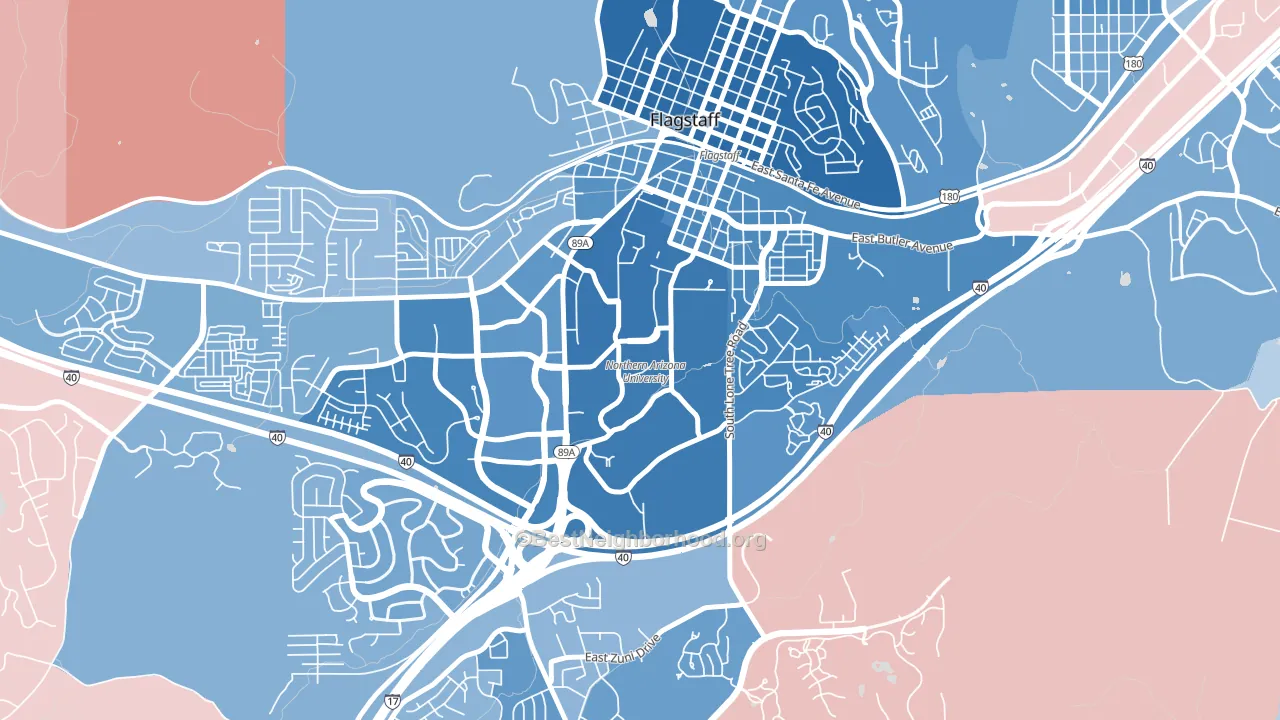 86011, AZ block-group political-lean map