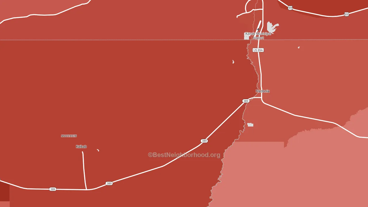 86022, AZ block-group political-lean map