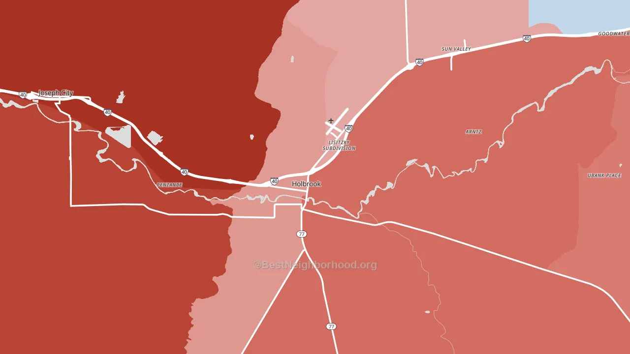 86025, AZ block-group political-lean map