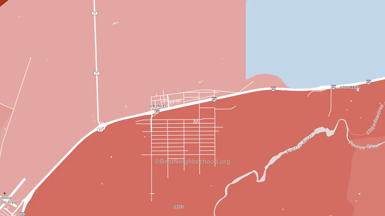 86029, AZ block-group political-lean map