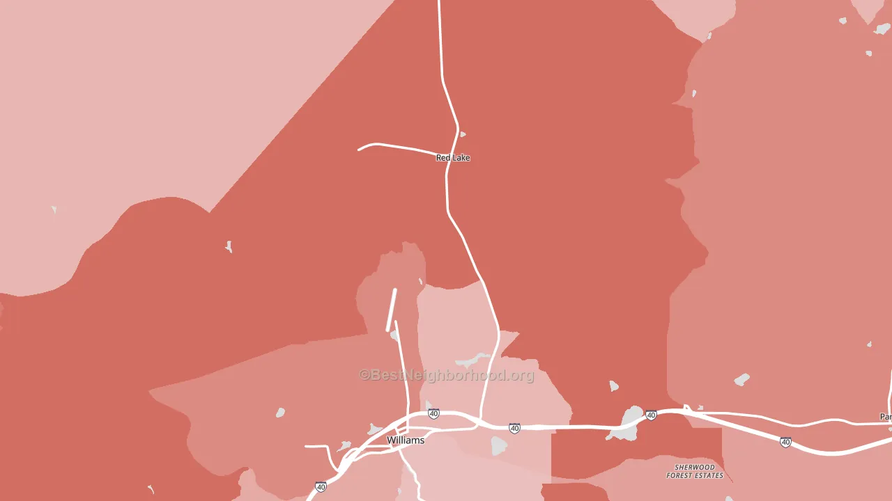 86046, AZ block-group political-lean map