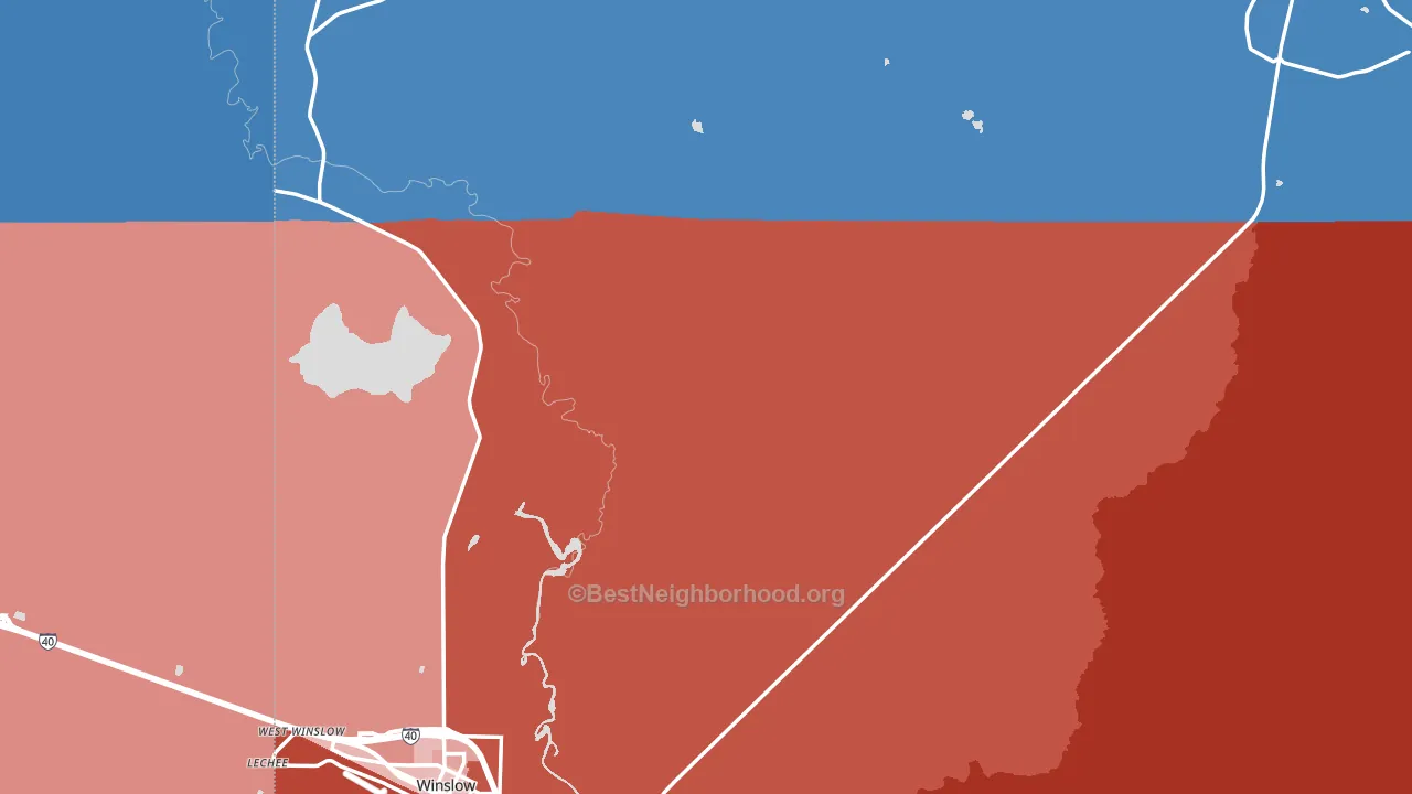 86047, AZ block-group political-lean map