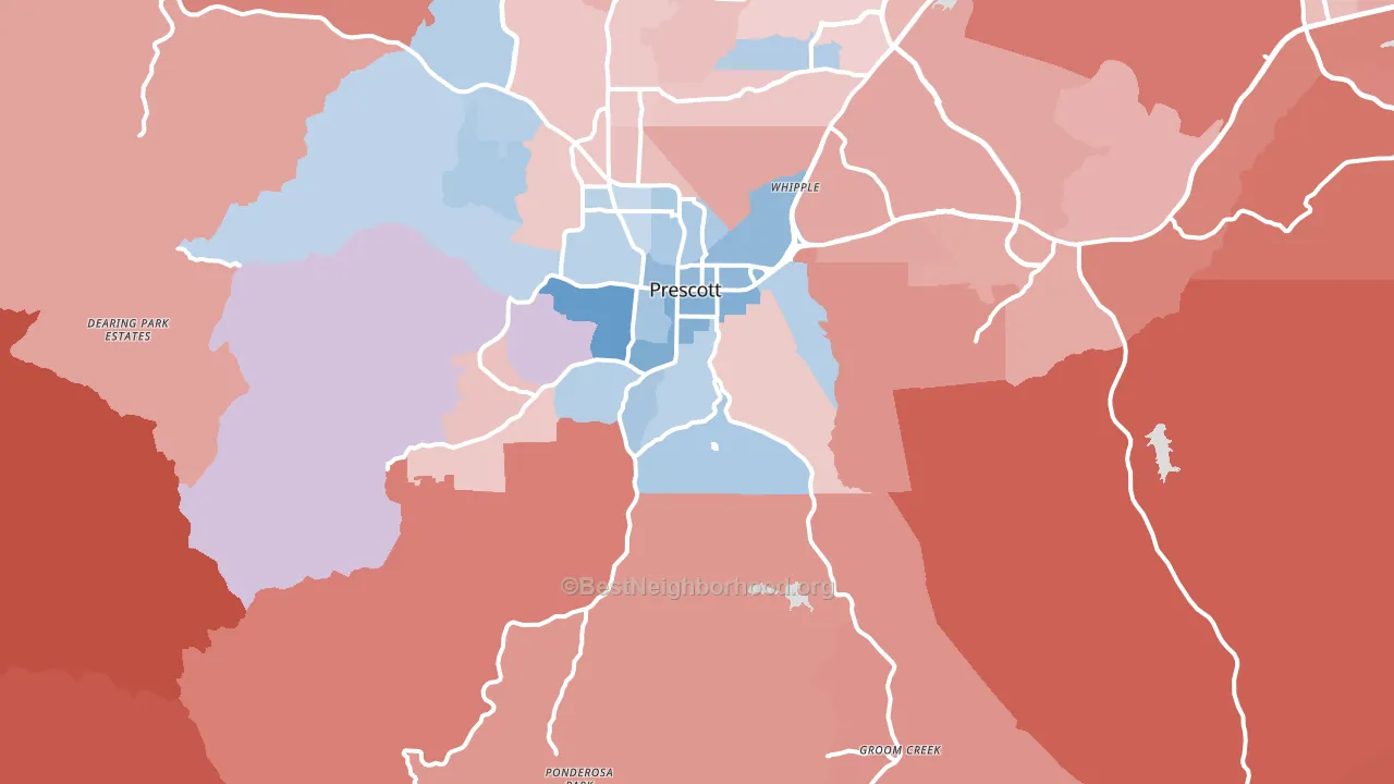 86303, AZ block-group political-lean map