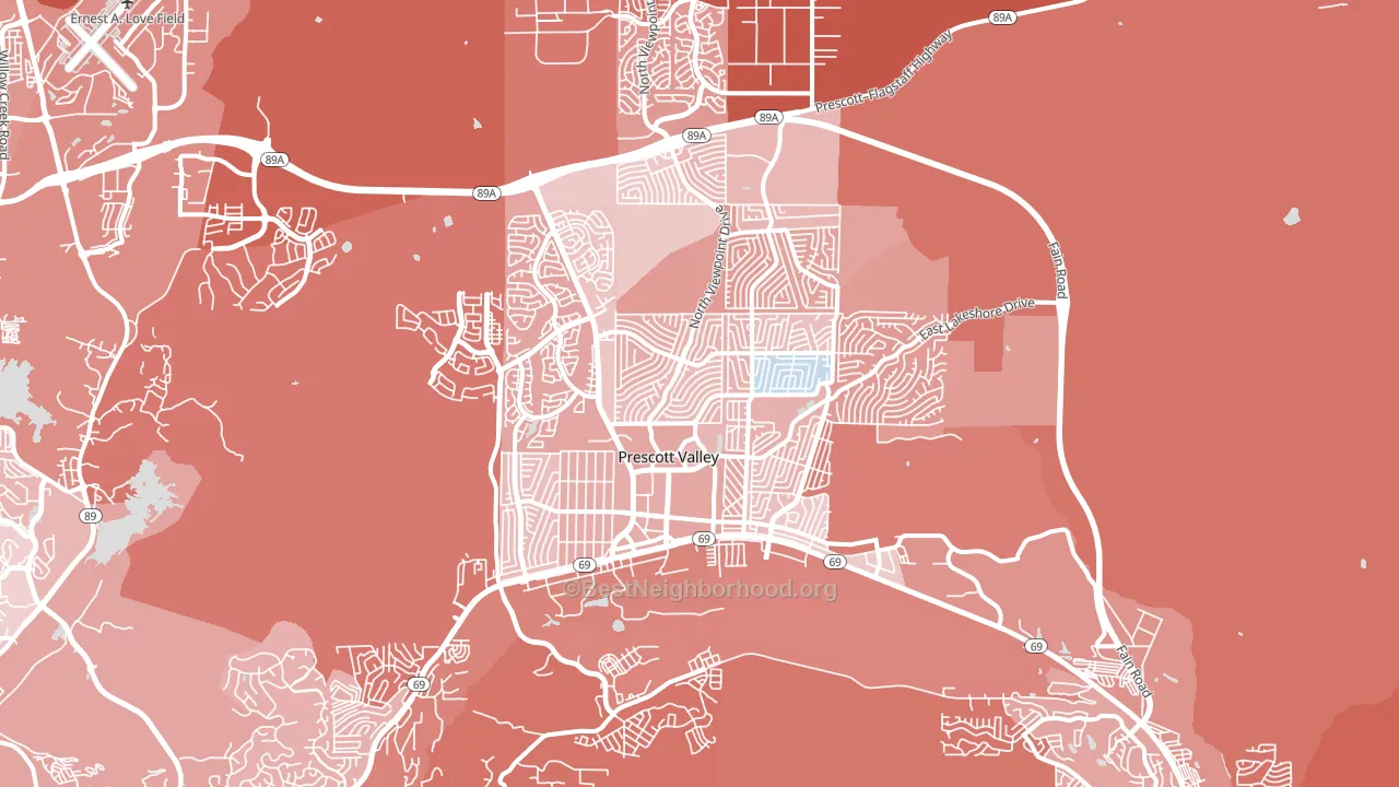 86314, AZ block-group political-lean map