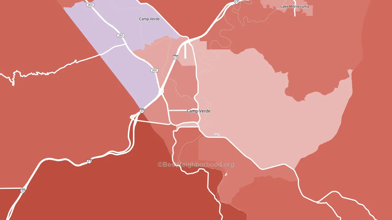 86322, AZ block-group political-lean map