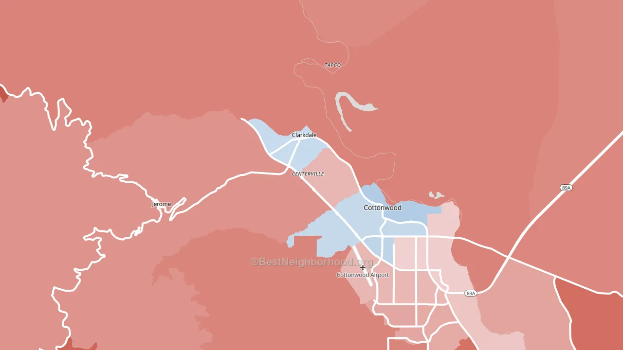 86324, AZ block-group political-lean map